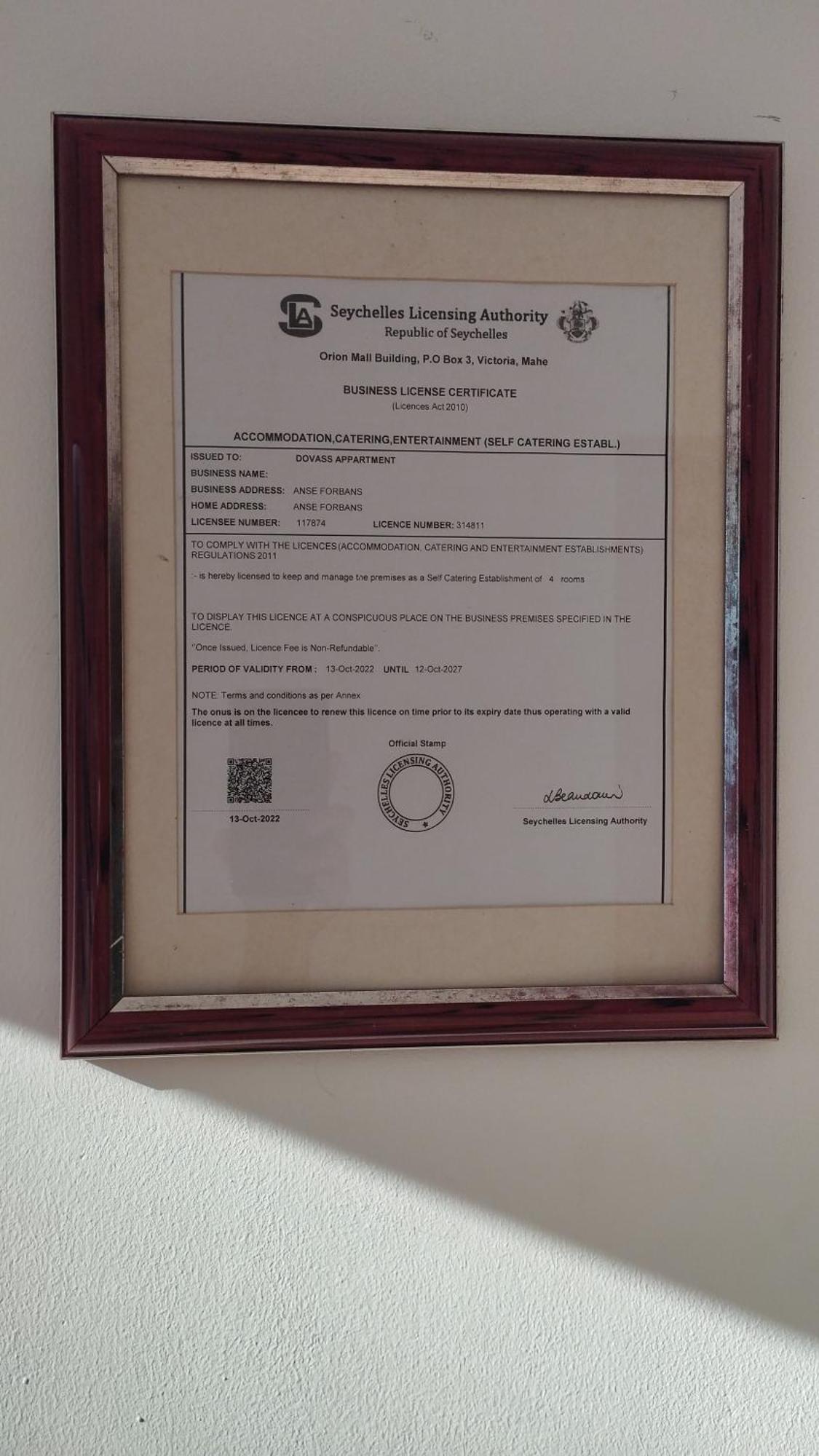 Dovass Self Catering Apartments Takamaka Eksteriør bilde